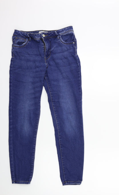 Denim & Co. Womens Black  Denim Skinny Jeans Size 12 L27 in