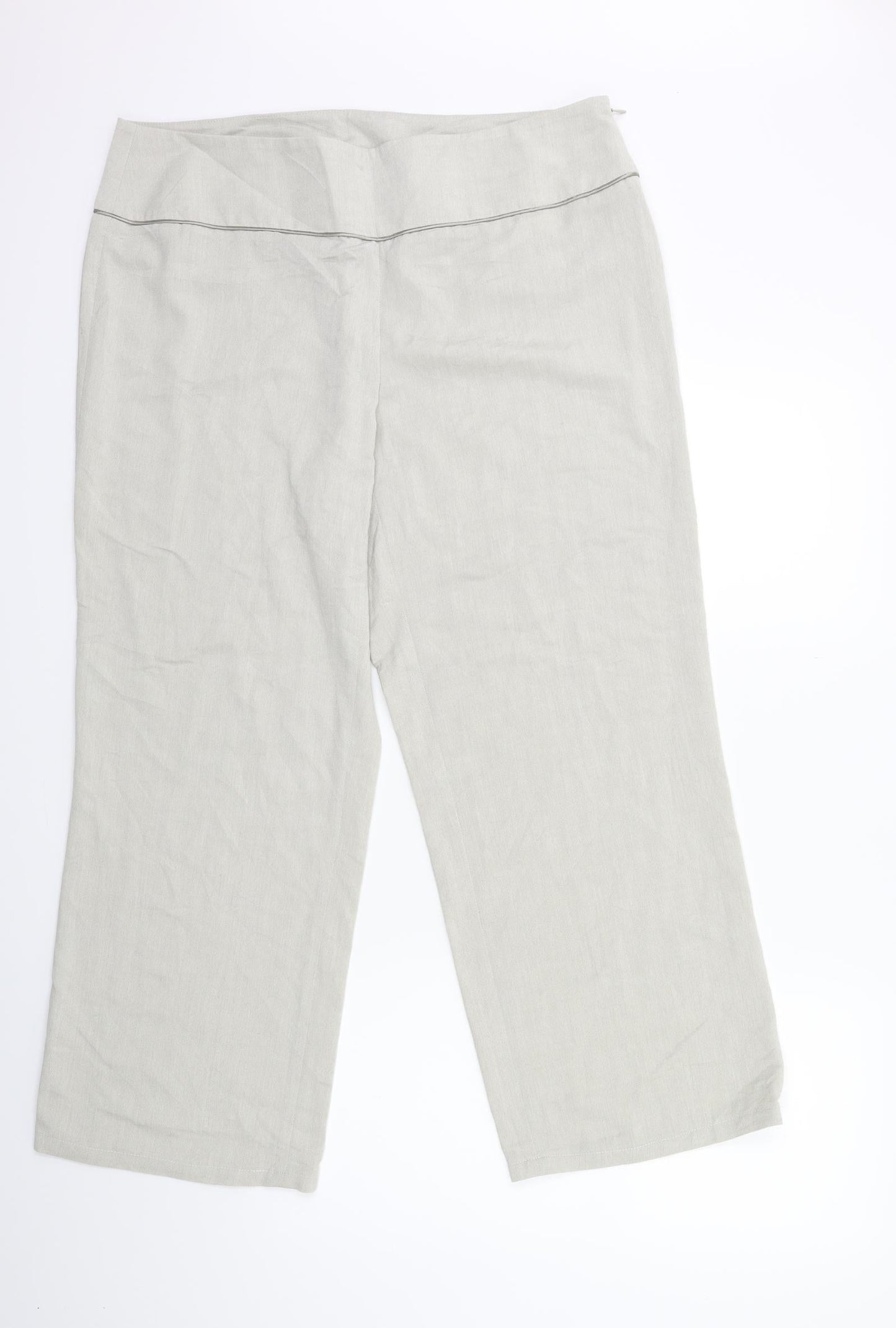 Womens UK Size 20 Preworn Regular Fit  Grey Trousers
