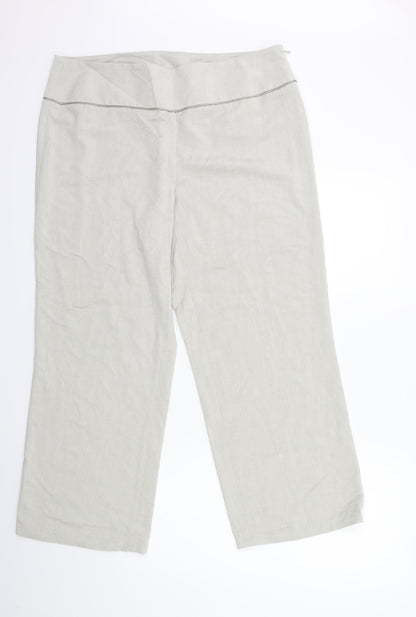 Womens UK Size 20 Preworn Regular Fit  Grey Trousers