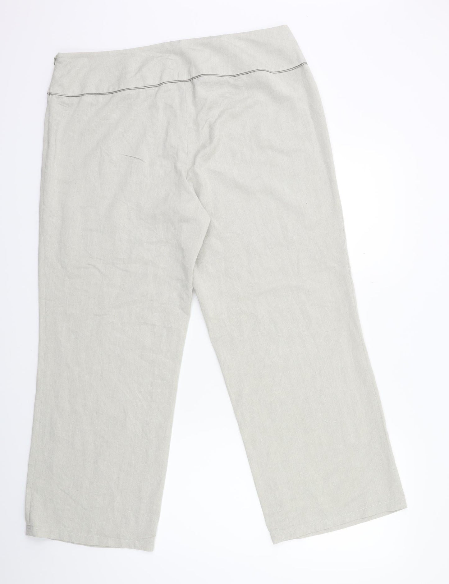 Womens UK Size 20 Preworn Regular Fit  Grey Trousers
