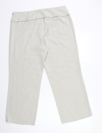 Womens UK Size 20 Preworn Regular Fit  Grey Trousers