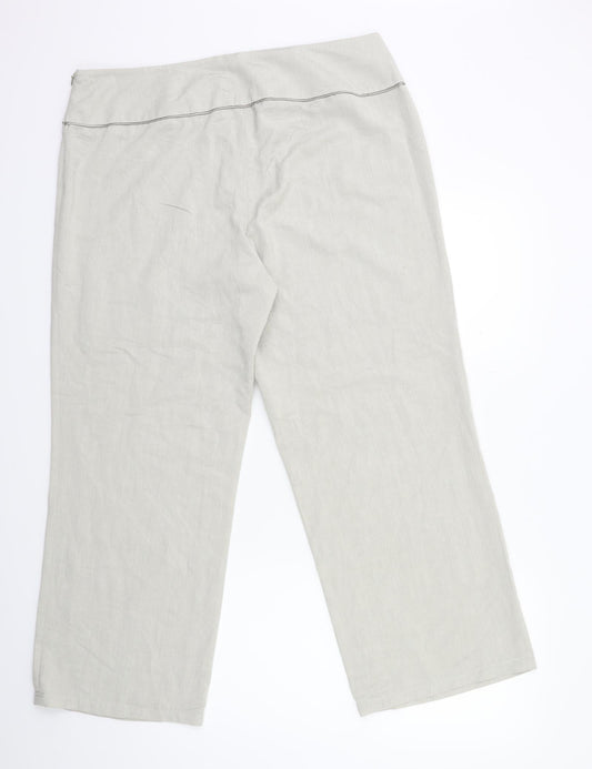 Womens UK Size 20 Preworn Regular Fit  Grey Trousers