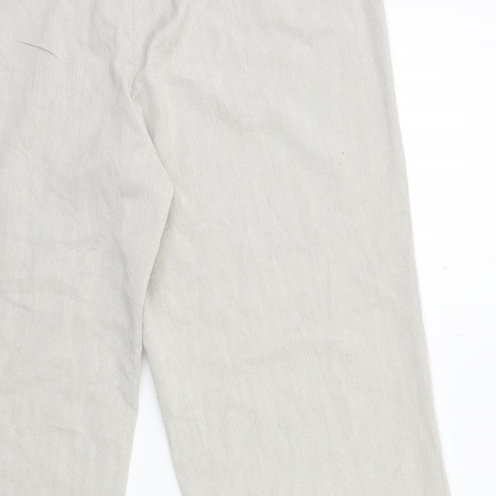 Womens UK Size 20 Preworn Regular Fit  Grey Trousers