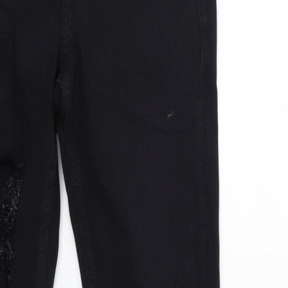 Topshop Womens Black  Denim Skinny Jeans Size 26 in L32 in