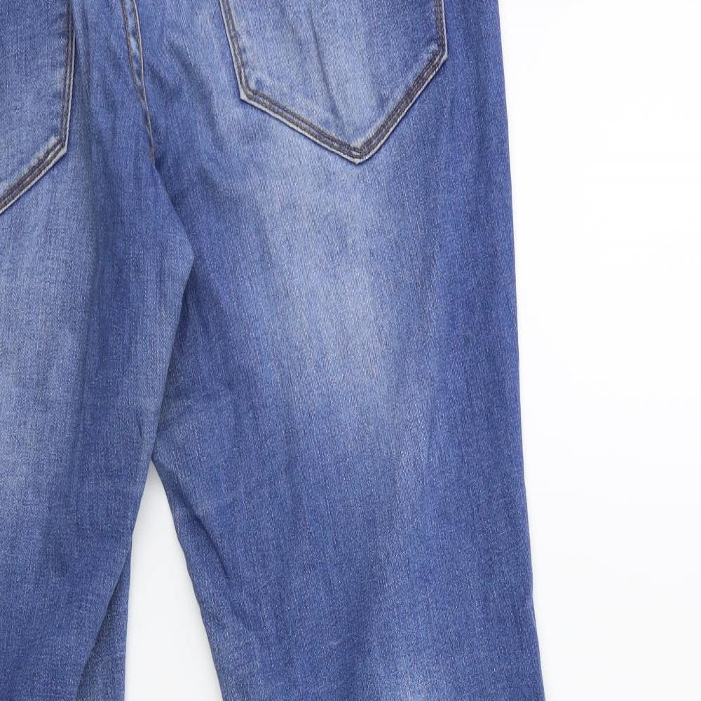 Brave Soul Womens Blue  Denim Flared Jeans Size 32 in L28 in