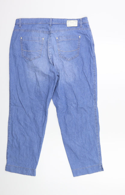 Braxx Womens Blue  Denim Straight Jeans Size 16 L25 in