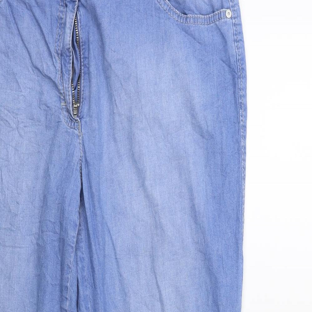 Braxx Womens Blue  Denim Straight Jeans Size 16 L25 in