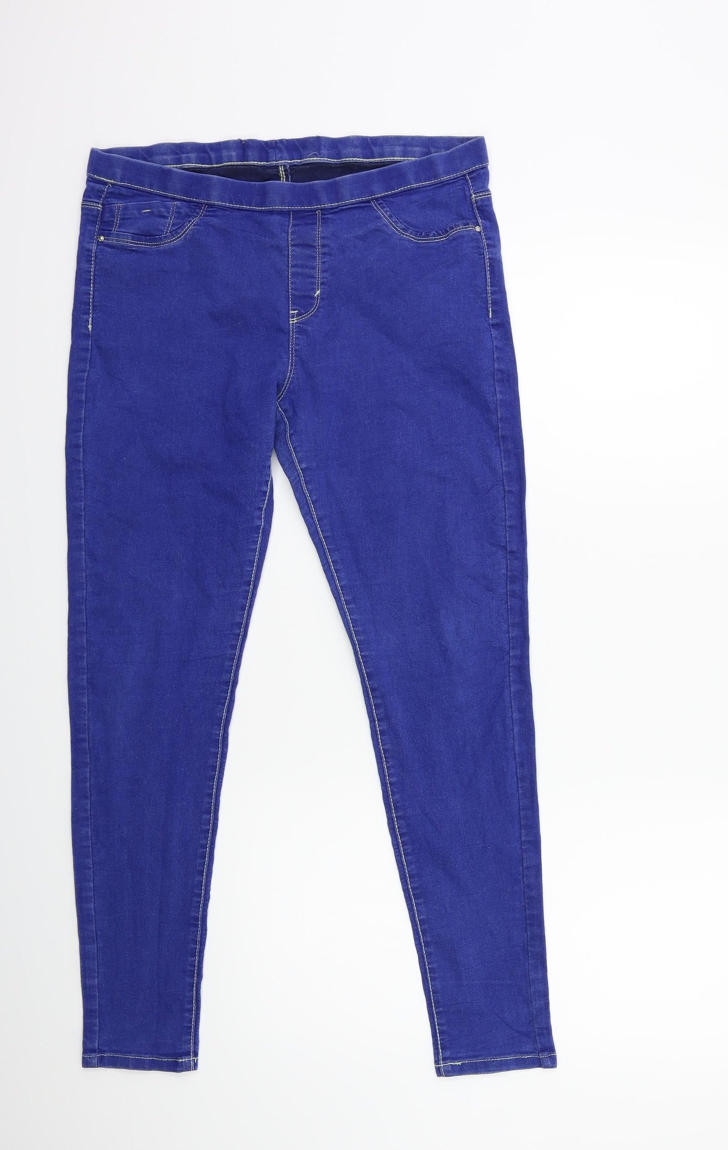 Denim & Co. Womens Blue  Denim Jegging Jeans Size 14 L28 in