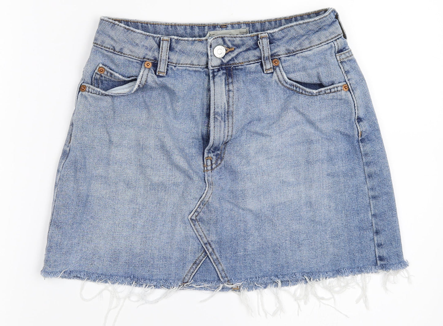 Womens UK Size 36 Topshop Mini Denim Skirt