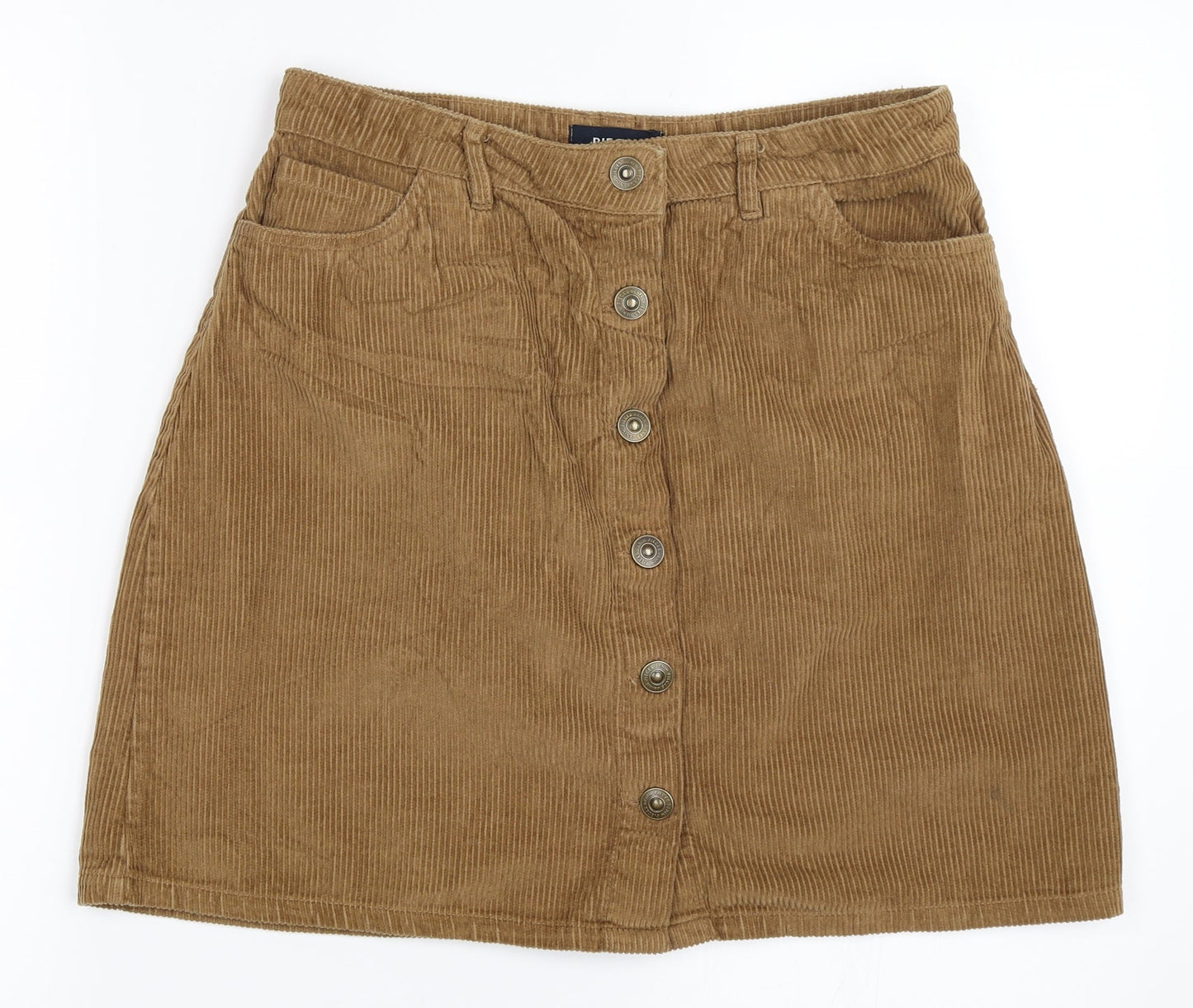 Pieces Womens Beige  Corduroy Mini Skirt Size M