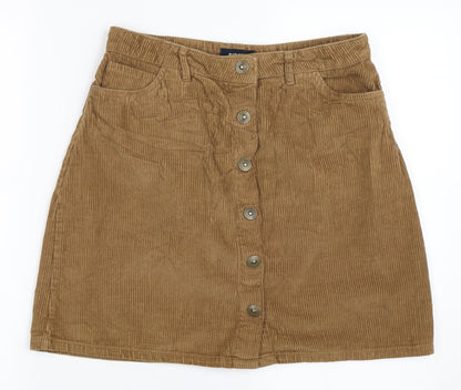 Pieces Womens Beige  Corduroy Mini Skirt Size M