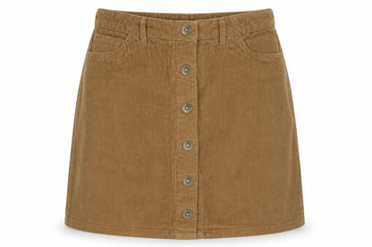 Pieces Womens Beige  Corduroy Mini Skirt Size M