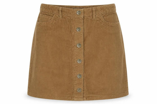 Pieces Womens Beige  Corduroy Mini Skirt Size M