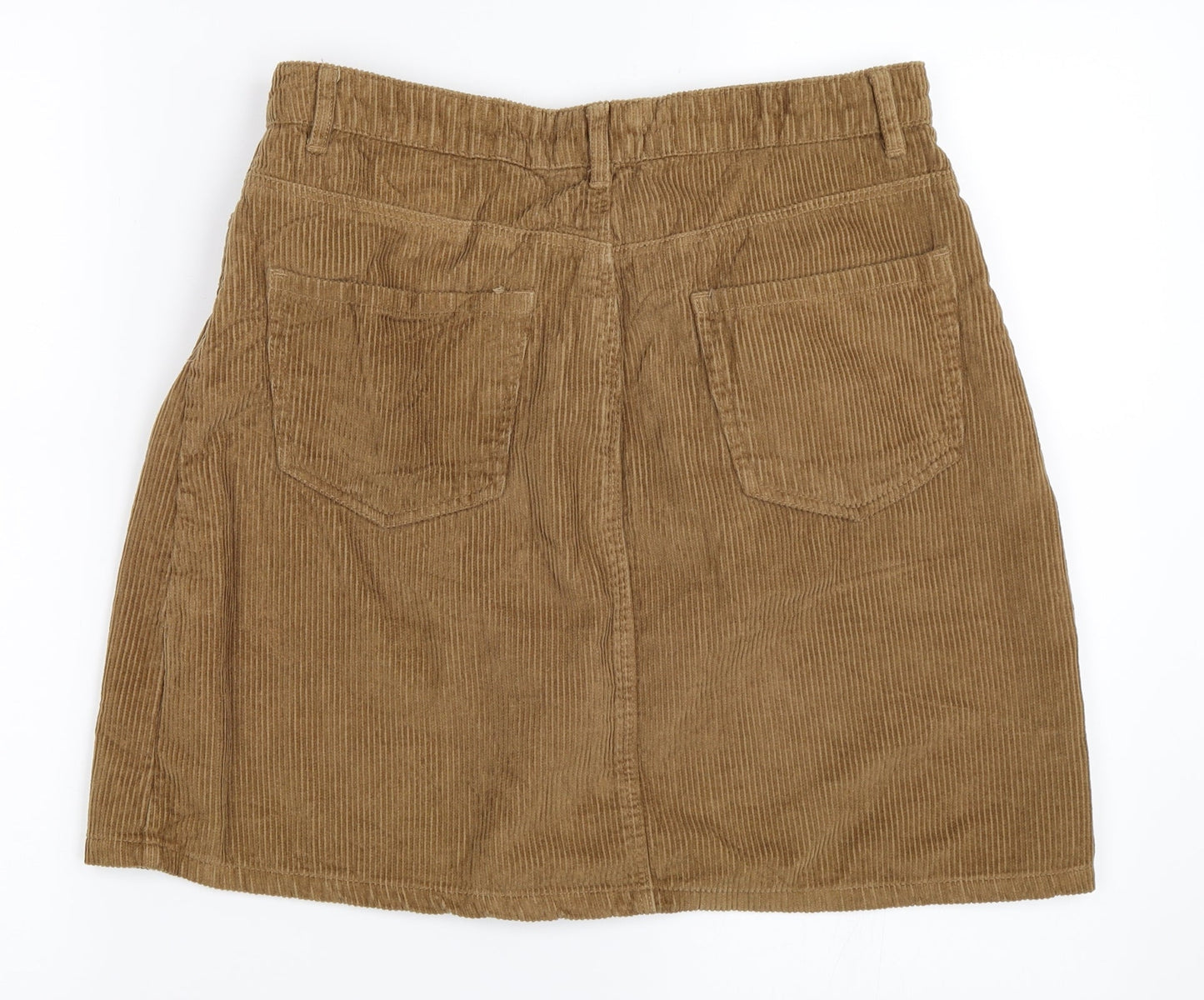 Pieces Womens Beige  Corduroy Mini Skirt Size M