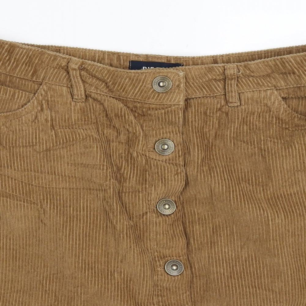 Pieces Womens Beige  Corduroy Mini Skirt Size M