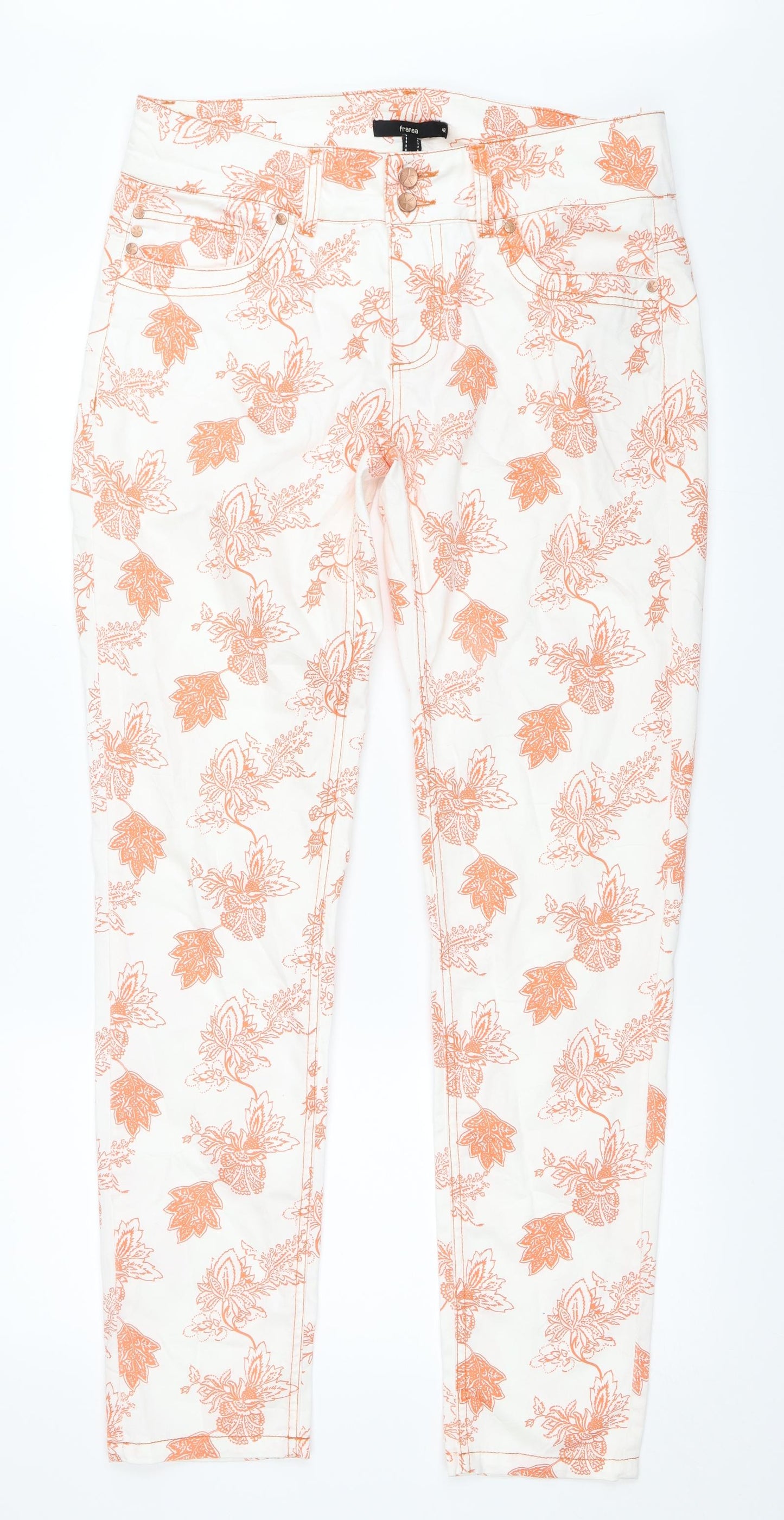 Fransa Womens White   Skinny Jeans Size 42 L31.5 in