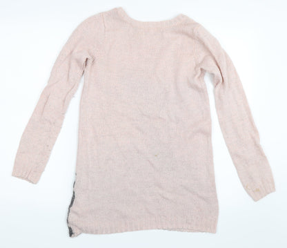 H&M Girls Pink   Pullover Jumper Size 14 Years