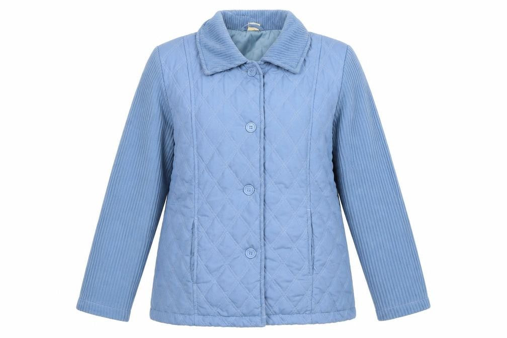 Womens UK Size 14 Gabriella Vicenga Blue Quilted Coat