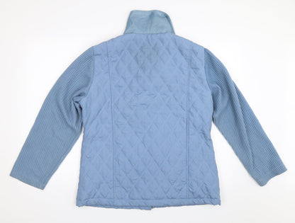 Womens UK Size 14 Gabriella Vicenga Blue Quilted Coat