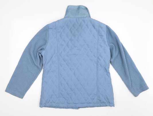Womens UK Size 14 Gabriella Vicenga Blue Quilted Coat