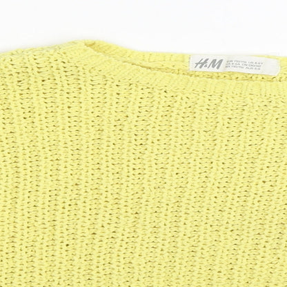 H&M Girls Yellow   Pullover Jumper Size 5-6 Years
