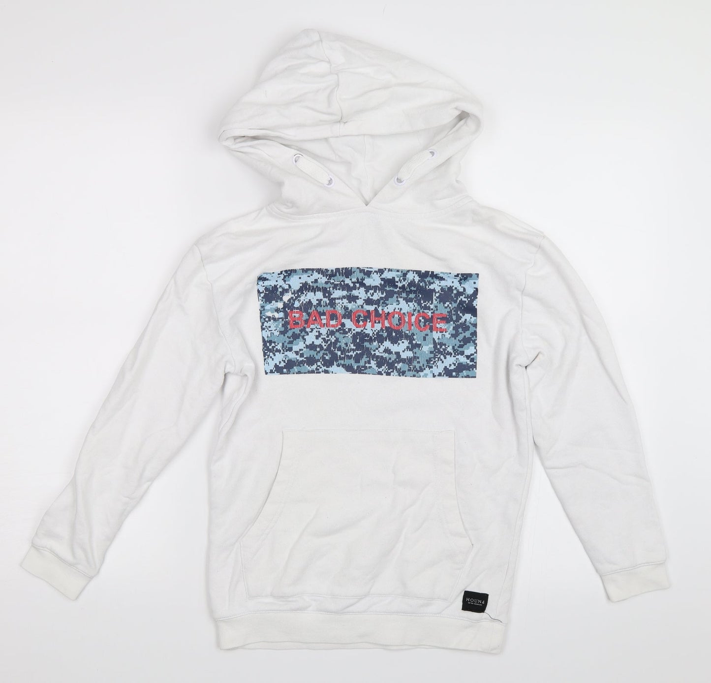 Hound Mens White   Pullover Hoodie Size XS