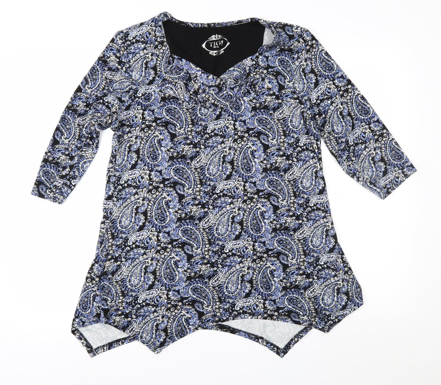 Womens UK Size 10 Tigi Blue Basic Blouse