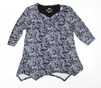 Womens UK Size 10 Tigi Blue Basic Blouse