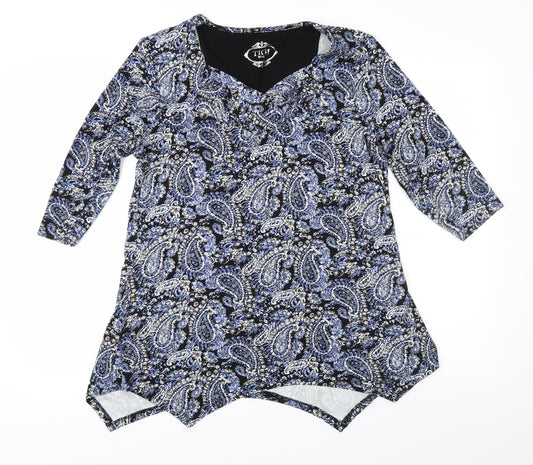 Womens UK Size 10 Tigi Blue Basic Blouse