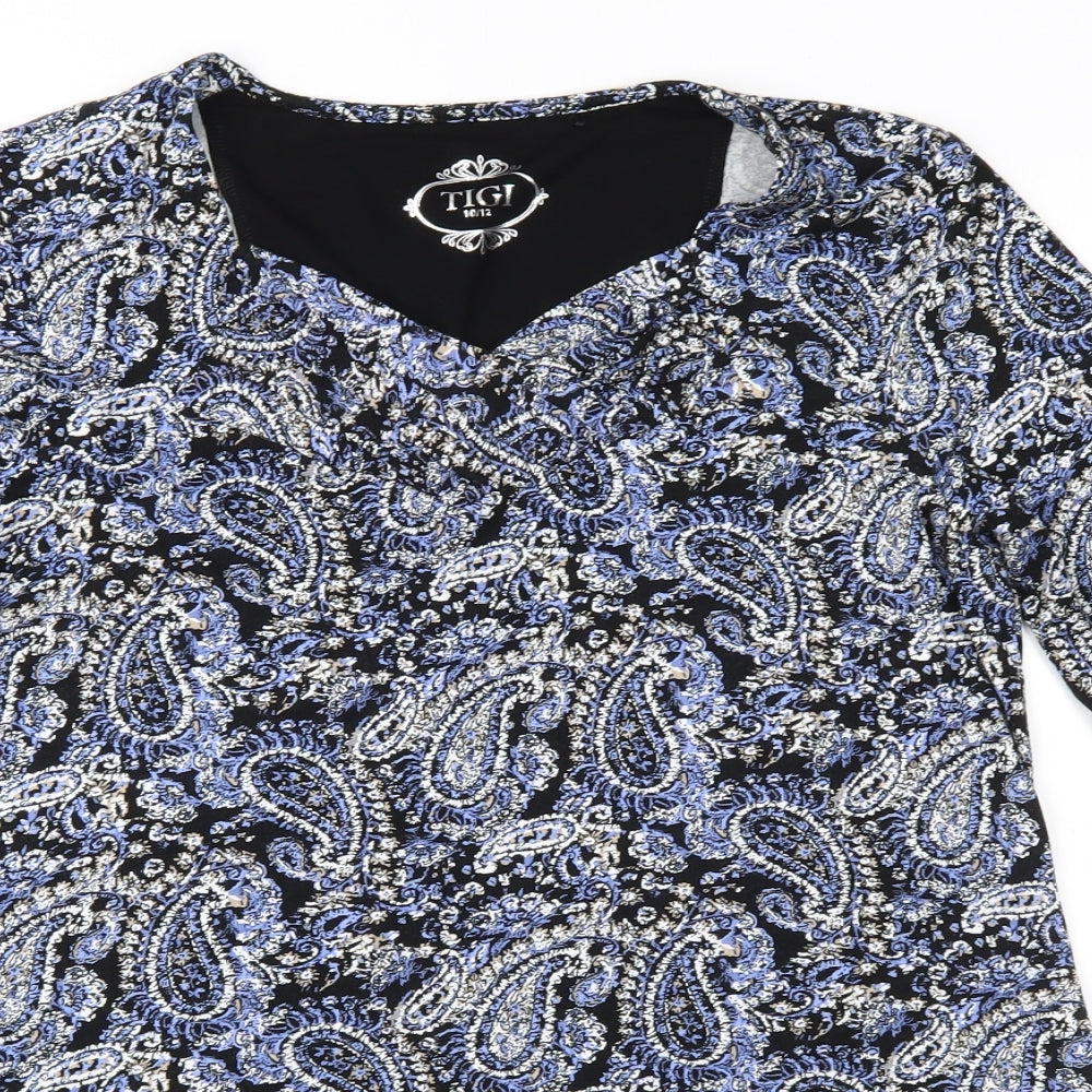 Womens UK Size 10 Tigi Blue Basic Blouse