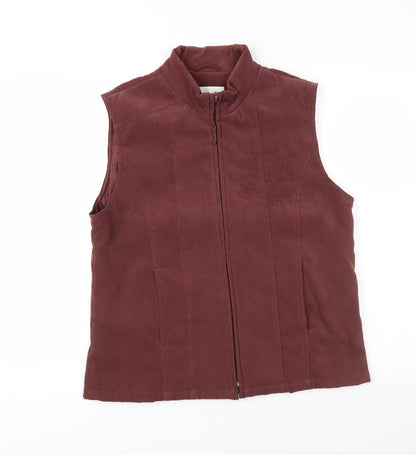 Womens UK Size S EWM Brown Gilet