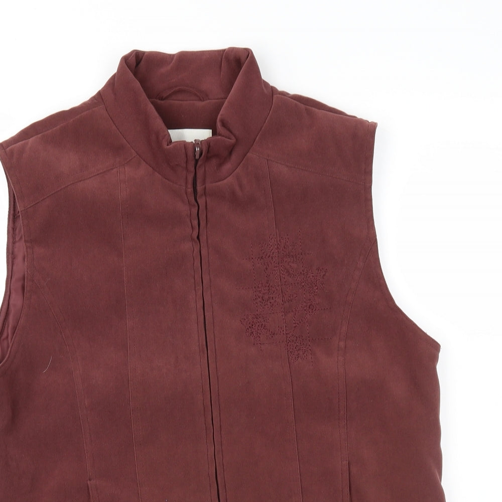 Womens UK Size S EWM Brown Gilet