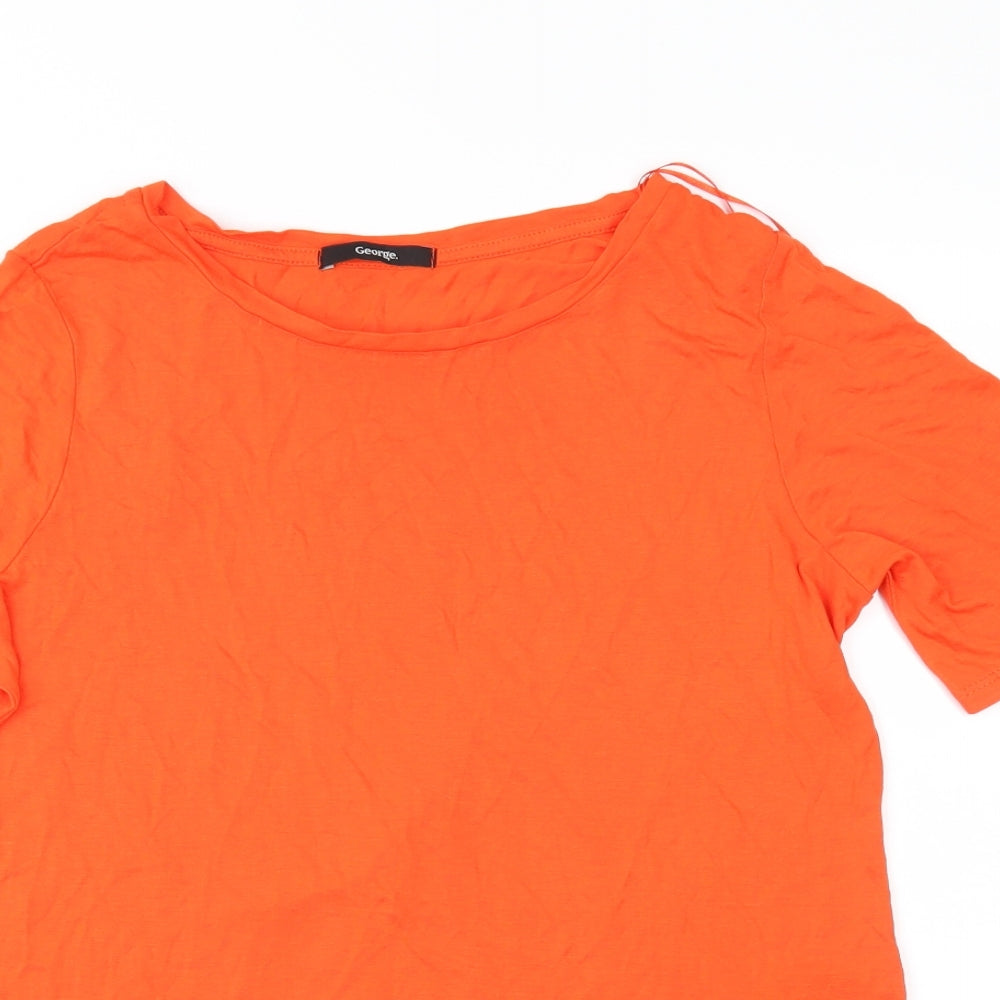 George Womens Orange   Basic T-Shirt Size 12