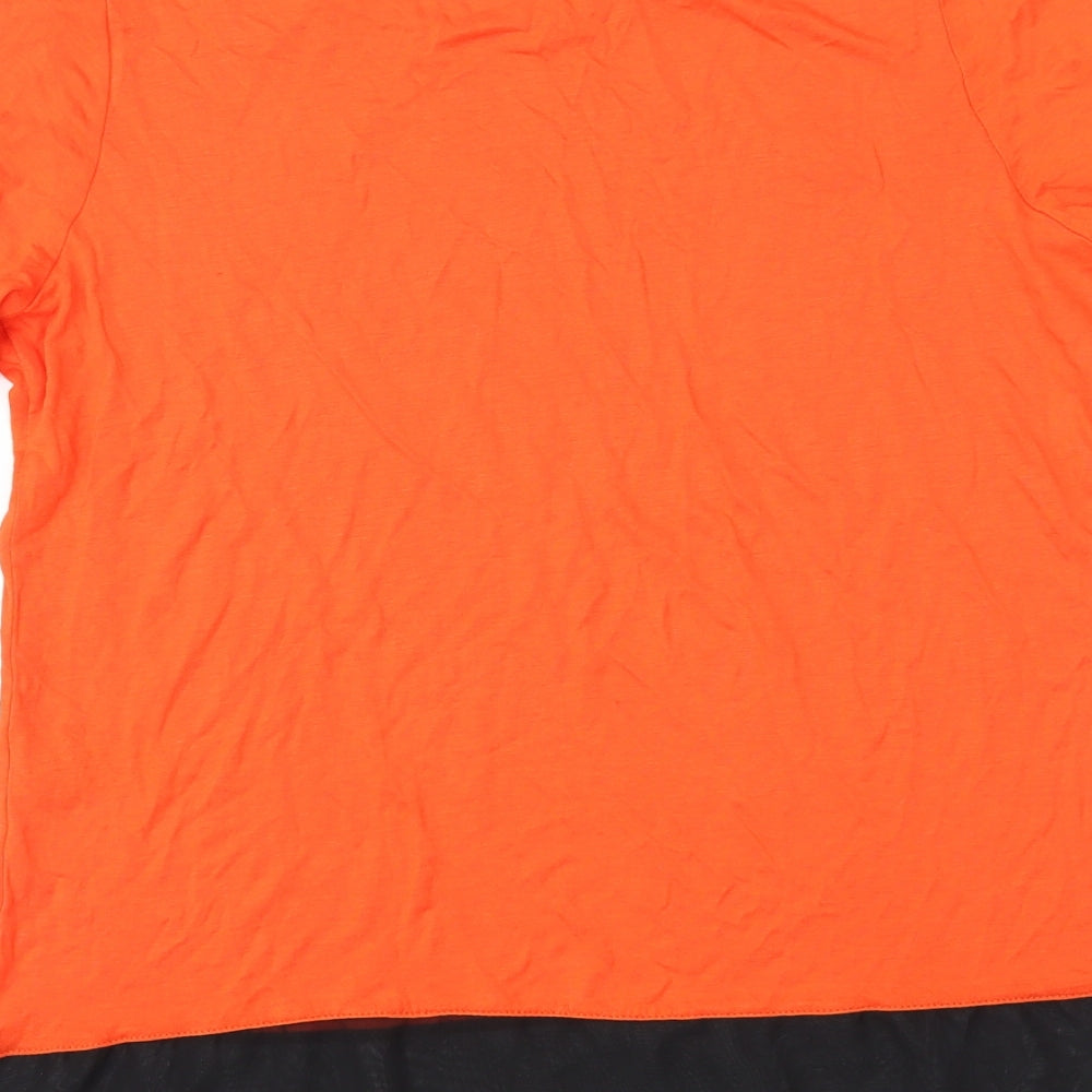 George Womens Orange   Basic T-Shirt Size 12