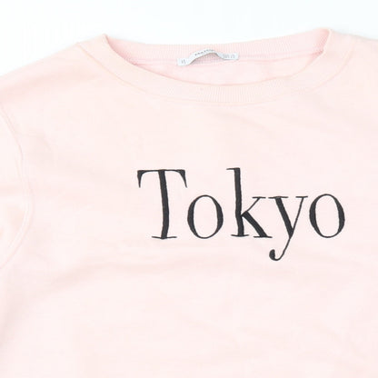 Mango Womens Pink   Pullover Sweatshirt Size S