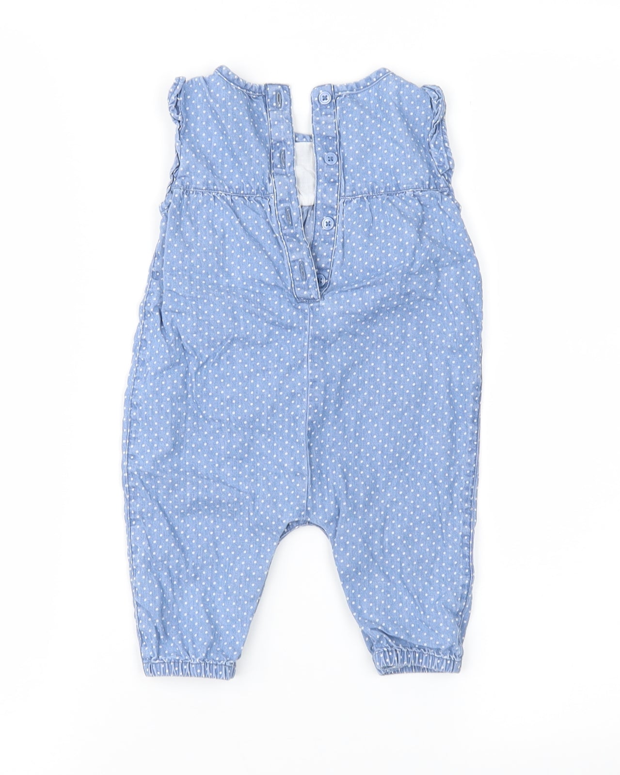 George Girls Blue Polka Dot  Romper One-Piece Size 3-6 Months