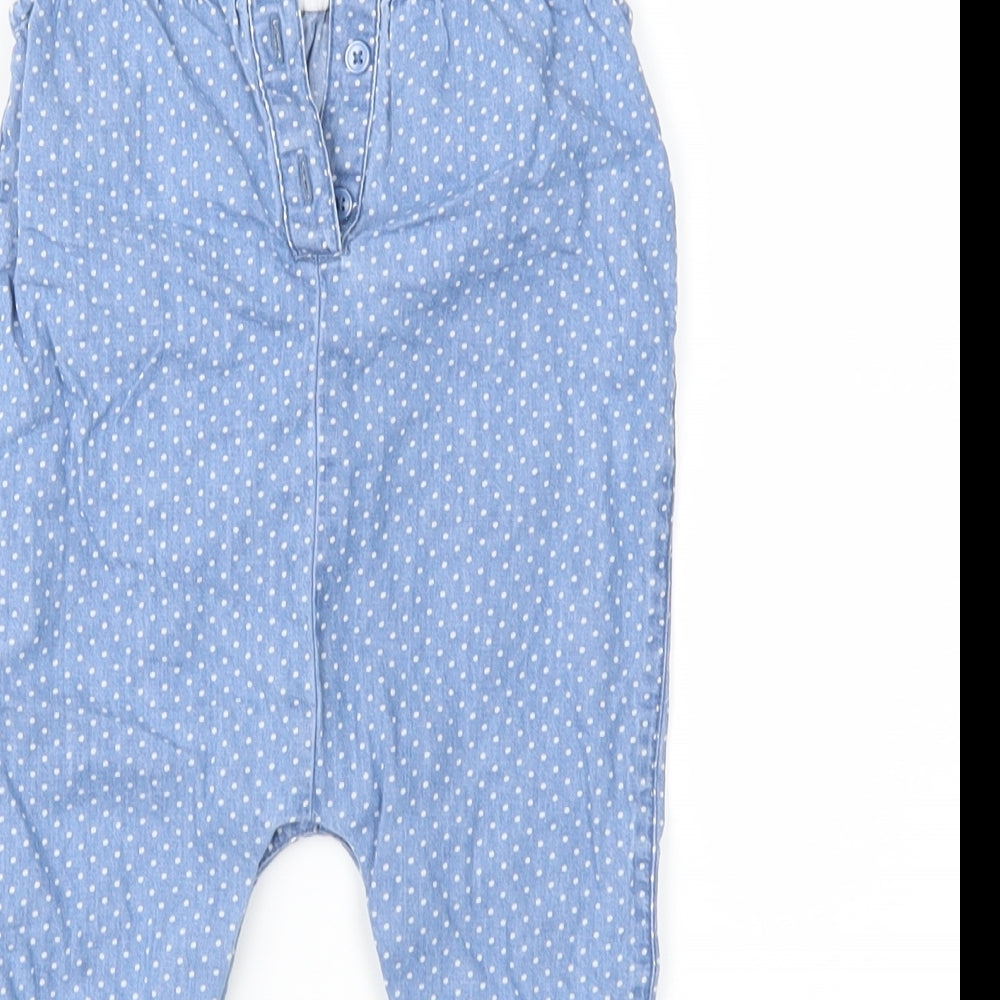 George Girls Blue Polka Dot  Romper One-Piece Size 3-6 Months