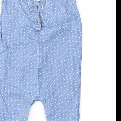 George Girls Blue Polka Dot  Romper One-Piece Size 3-6 Months