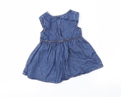 NEXT Girls Blue  Denim Fit & Flare  Size 0-3 Months