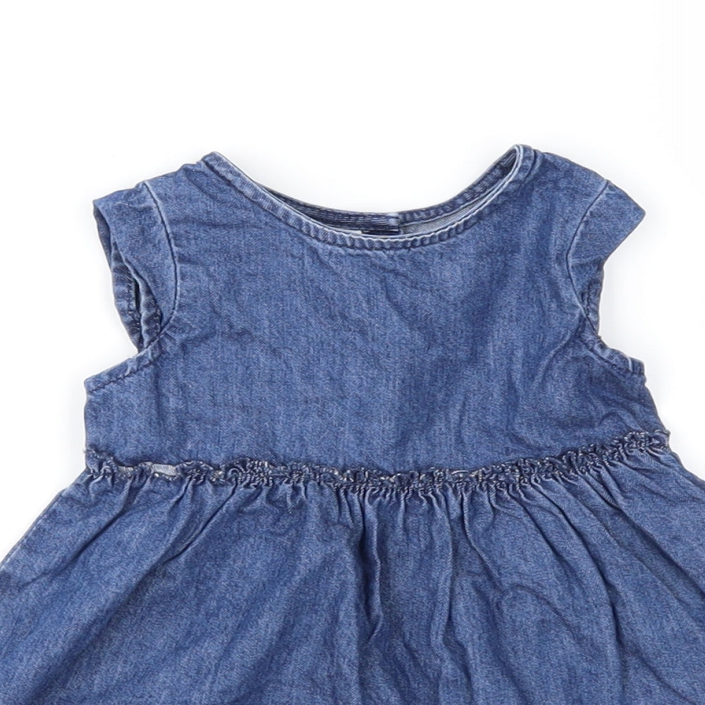 NEXT Girls Blue  Denim Fit & Flare  Size 0-3 Months