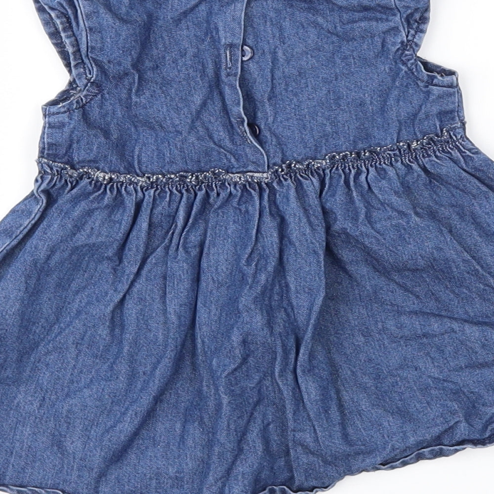 NEXT Girls Blue  Denim Fit & Flare  Size 0-3 Months