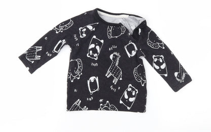 George Baby Grey Geometric  Basic T-Shirt Size 3-6 Months