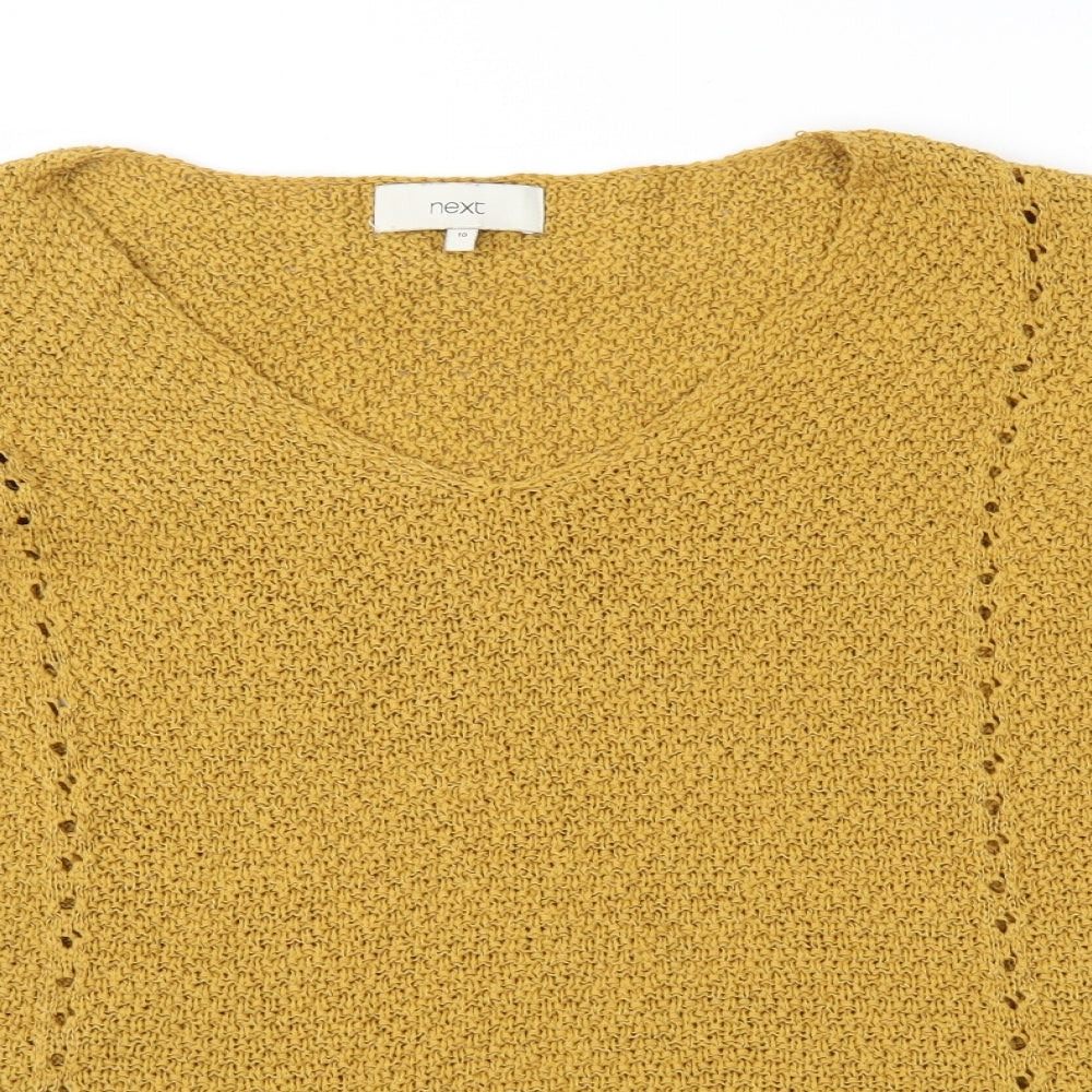 Next Womens Gold   Pullover Jumper Size 10