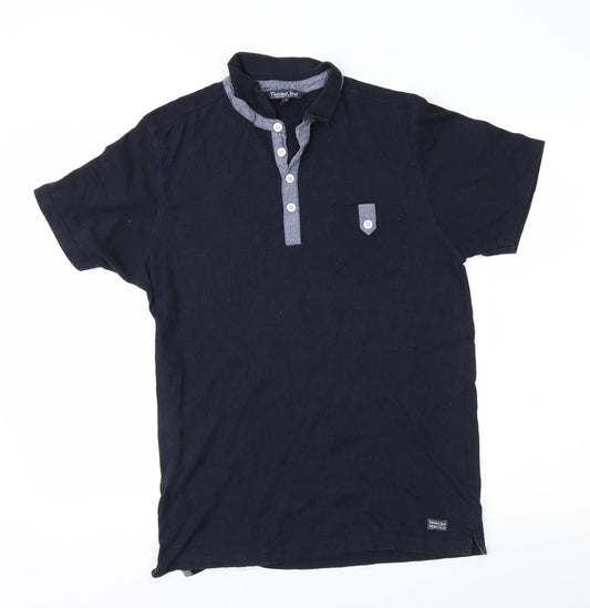 Twisted Soul Mens Blue    Polo Size S