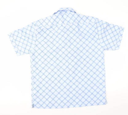 NEXT Mens Blue Geometric   Button-Up Size M