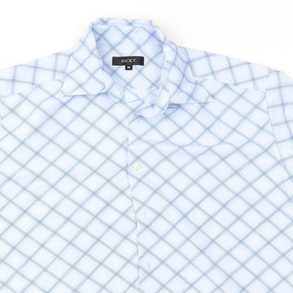 NEXT Mens Blue Geometric   Button-Up Size M