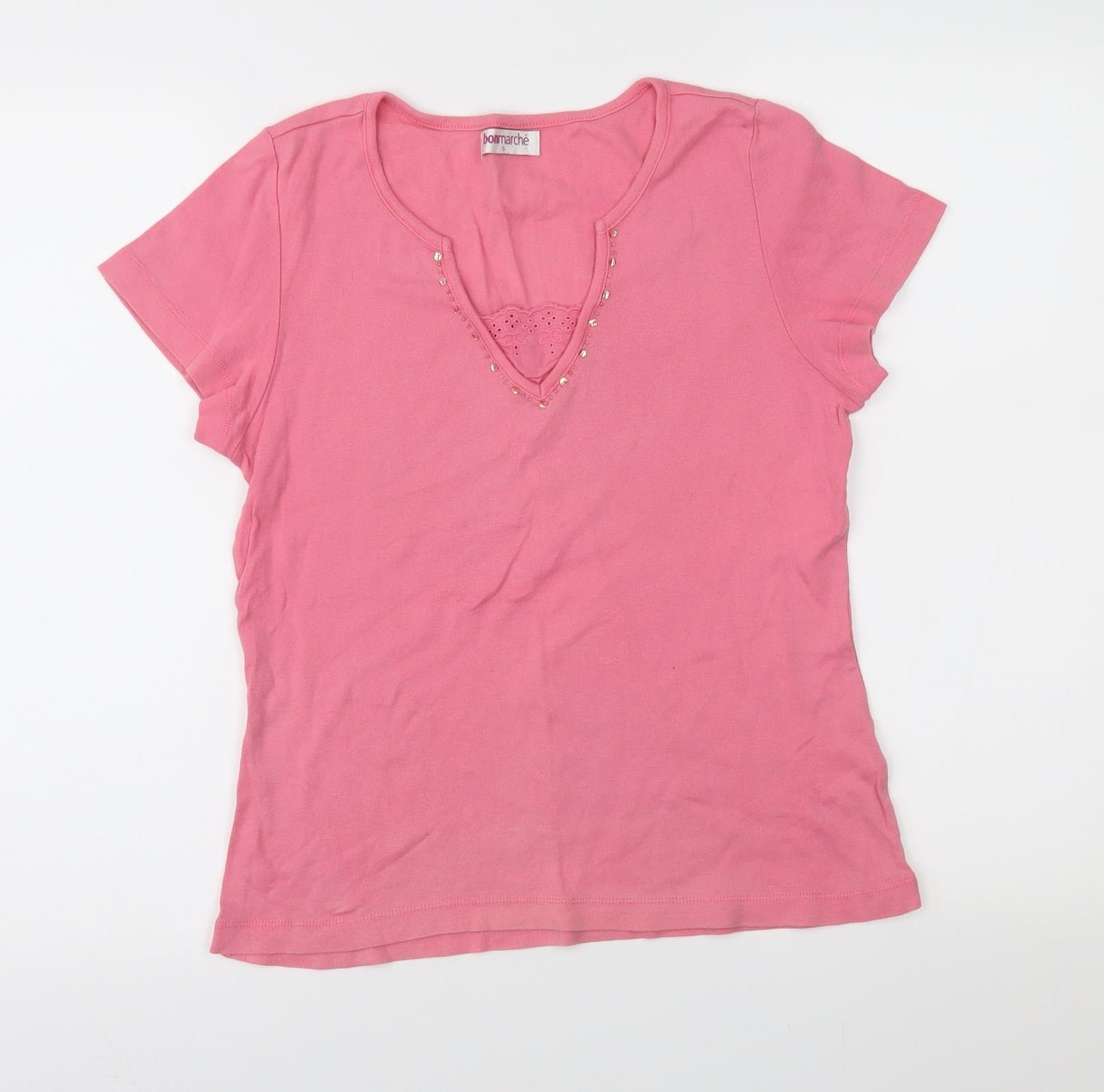 Bonmarché Womens Pink   Basic T-Shirt Size S