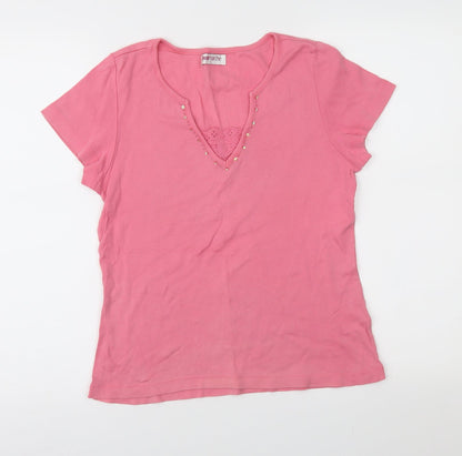Bonmarché Womens Pink   Basic T-Shirt Size S