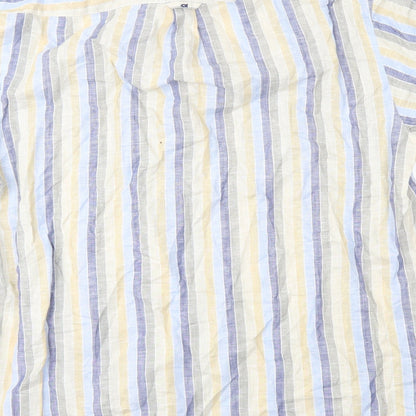 ai Mens Beige Striped   Button-Up Size 42