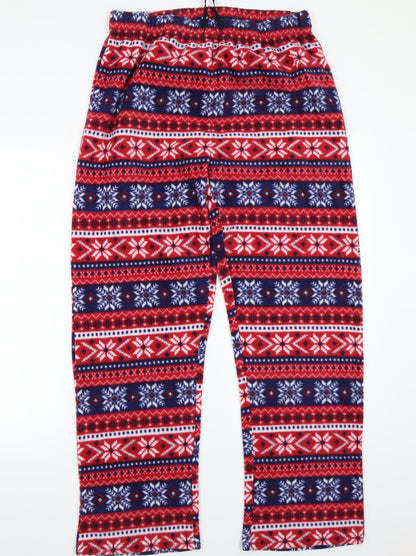 Womens UK Size L Preworn Regular Fit Sweatpants Red Trousers